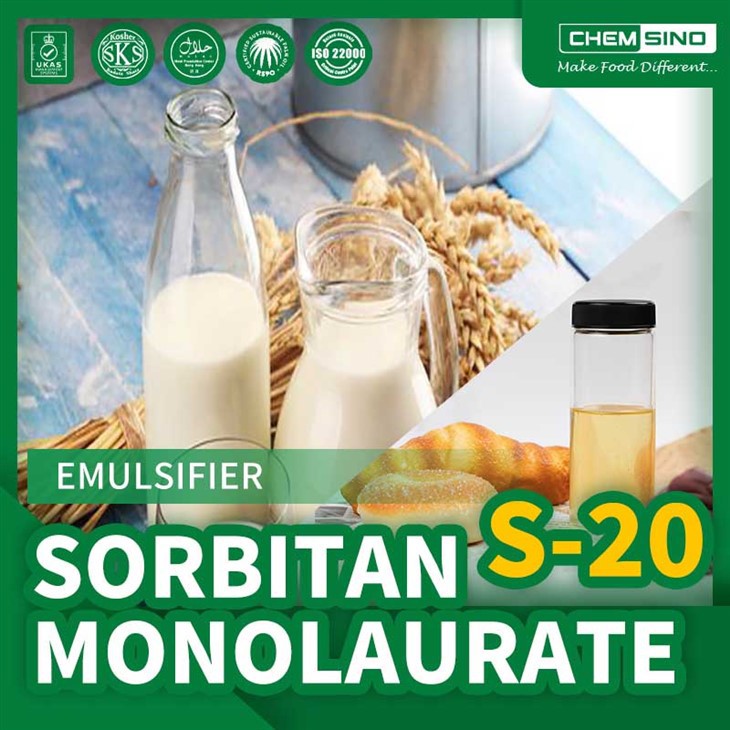 Fabricante-de monolaurato de sorbitano E493 de qualidade alimentar