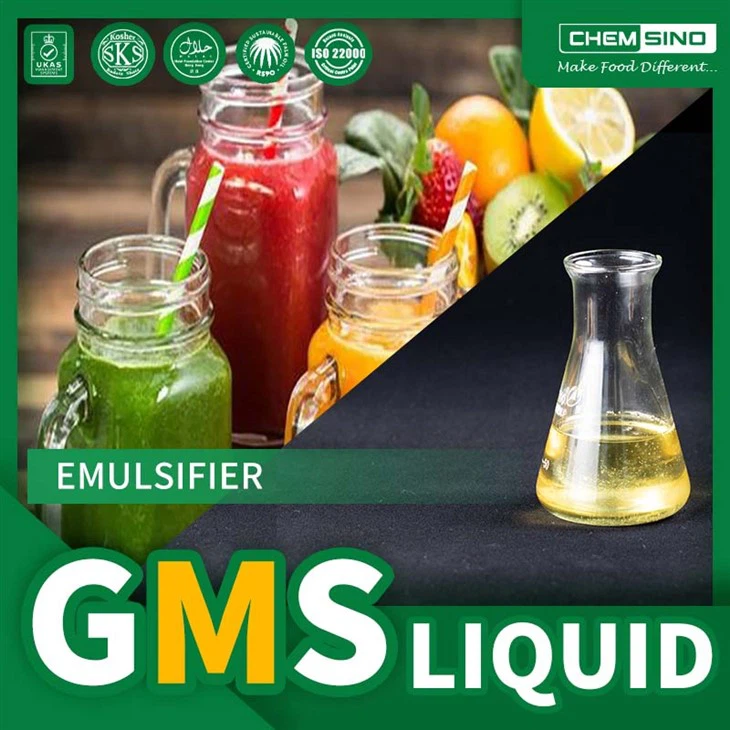 Monoestearato de glicerila de produtos lácteos em alimentos GMS Liquid CAS No. 26545-74-4