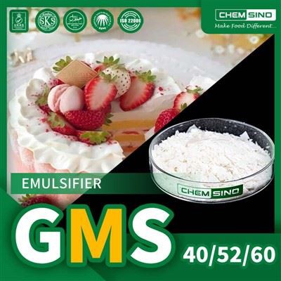 Monoestearato de glicerila em pó/GMS40/GMS52/GMS60 para alimentos