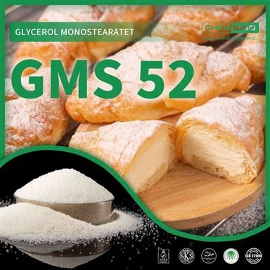 Popular na indústria de panificação Monoestearato de glicerol GMS 52 em pó CAS No.31566-31-1