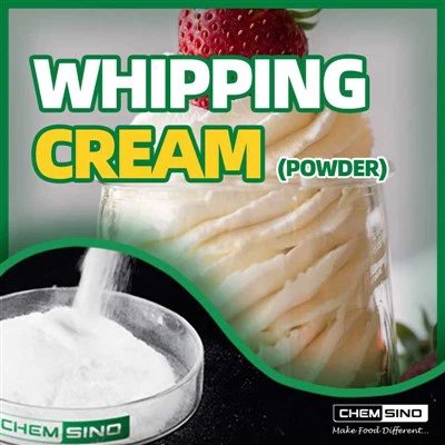 Creme de chicote de primeira classe em pó ideal para coberturas e sobremesas chicoteadas